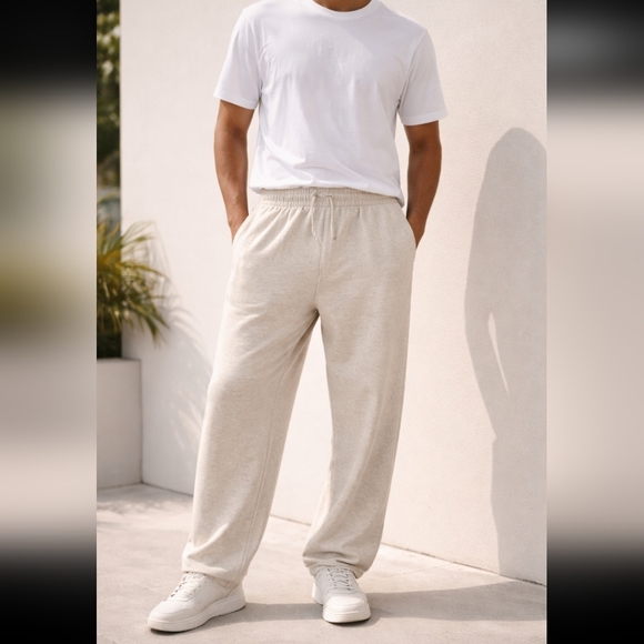 Vince Other - NWT Vince Lounge Sweatpants XXL Oatmeal Beige Cotton Blend Relaxed Fit $225 Msrp